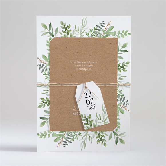 Faire-part mariage Feuillage d'été réf.N99113