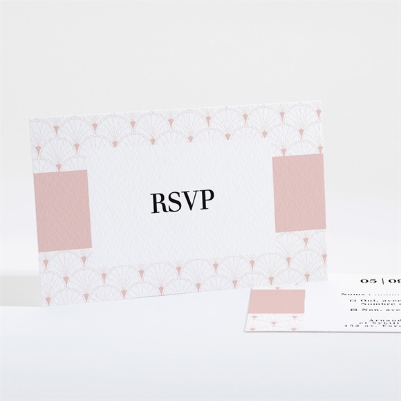 Carton réponse mariage Jolis symboles réf.N16178