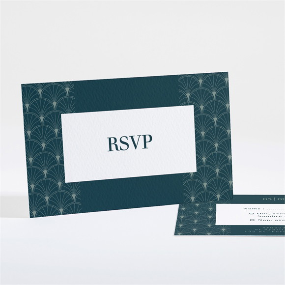 Carton réponse mariage Art nouveau réf.N16180