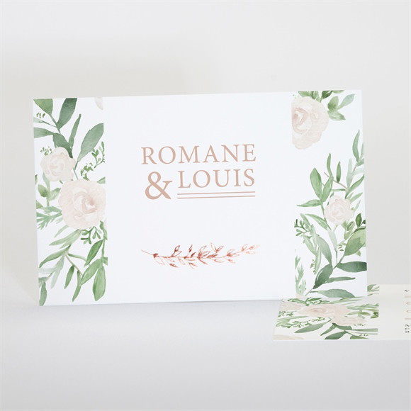 Carton réponse mariage Branches printanières réf.N17126