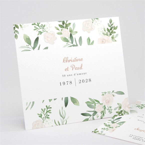 Invitation anniversaire de mariage Invitation champêtre réf.N311246