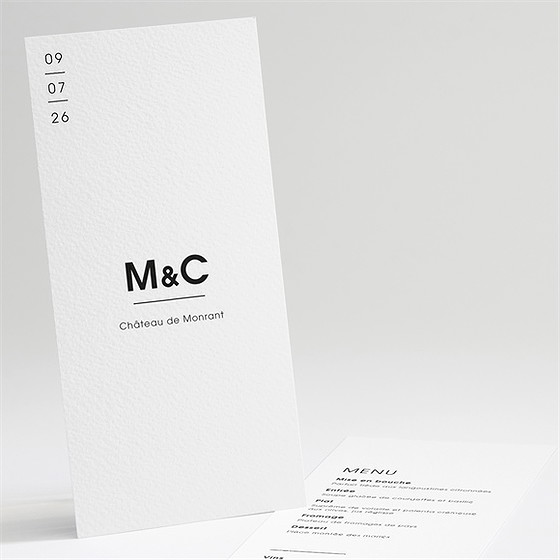 Menu mariage love direction