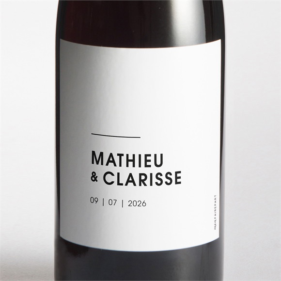 Etiquette de bouteille mariage Love direction réf.N3001577