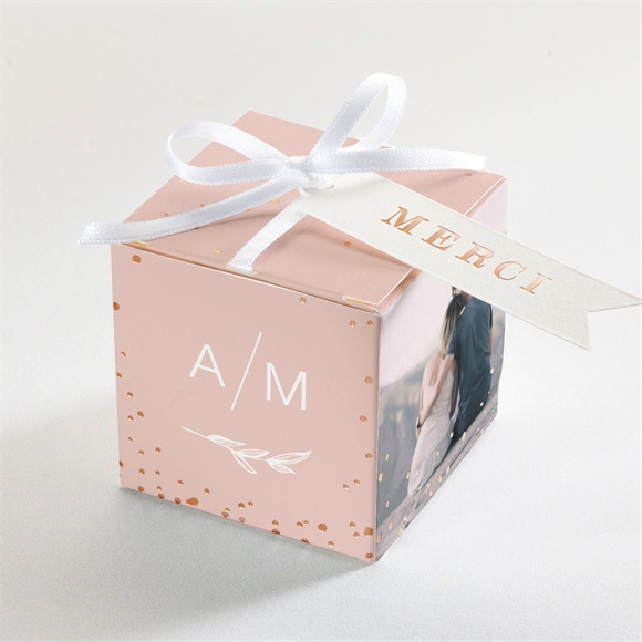 Boîte de dragées mariage Romance rétro réf.N340234