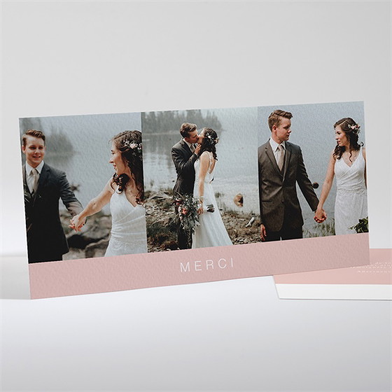 Remerciement mariage romance rétro