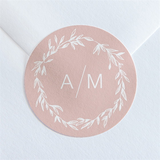 Sticker mariage romance rétro