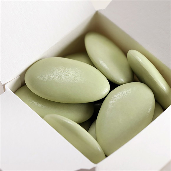 Dragées communion chocolat vert céladon