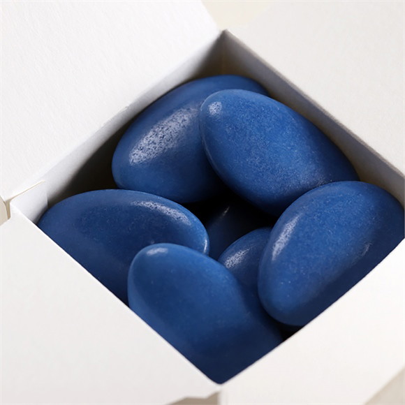 Dragées communion chocolat bleu océan