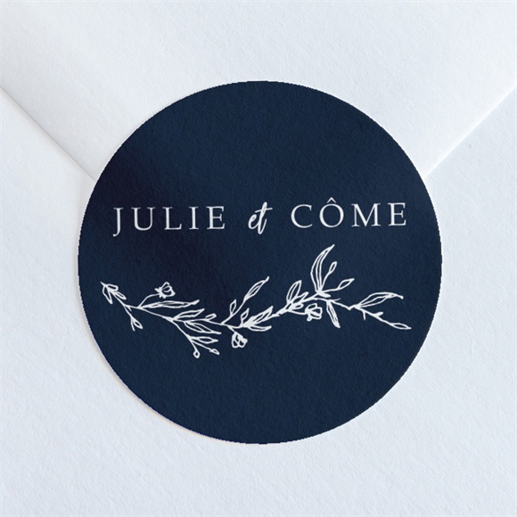 Sticker mariage Bleu minéral réf.N36032