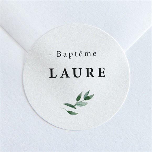 Sticker baptême Décoration végétale réf.N36033