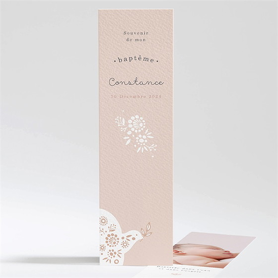 Signet baptême profil de colombe