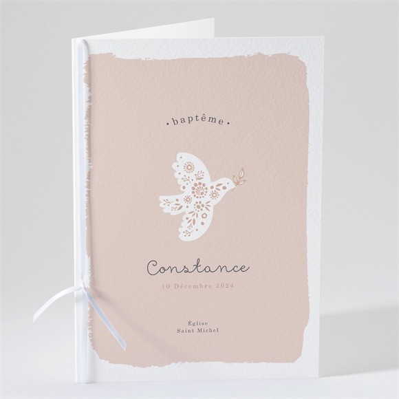 Livret de messe baptême Profil de colombe réf.N491143