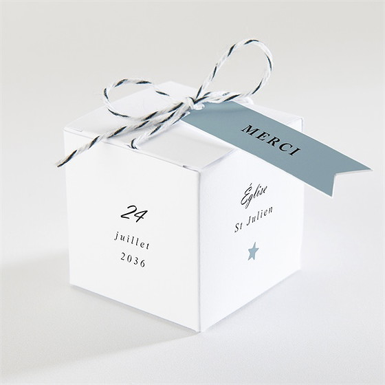 Boîte de dragées baptême paix et joie !