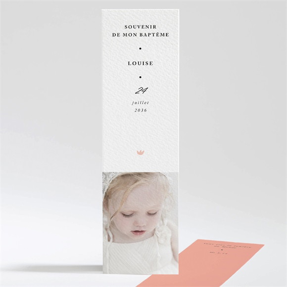 Signet baptême Millefeuille de rose réf.N20162