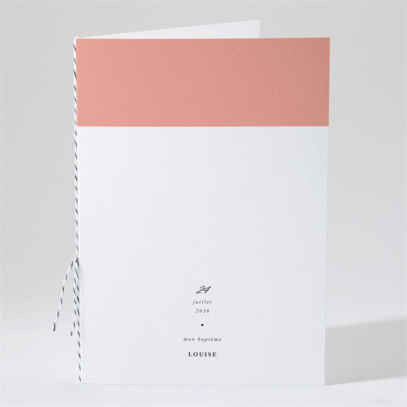 Livret de messe baptême Millefeuille de rose réf.N491147
