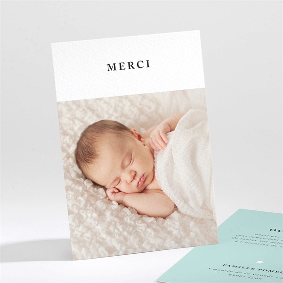 Remerciement naissance Douce superposition réf.N211244