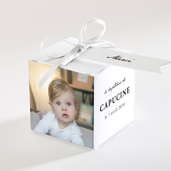Boîte de dragées baptême Photos miniatures réf.N340246