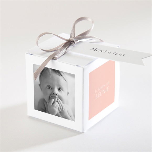 Boîte de dragées baptême Colombe cuivrée réf.N340247