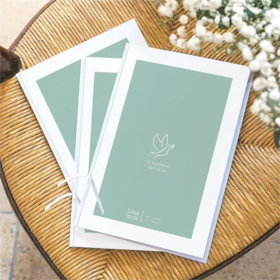 Livret de messe baptême sceau chic