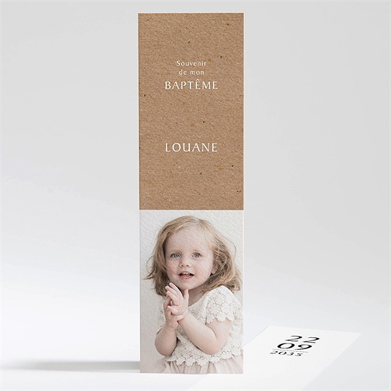 Signet baptême kraft végétal