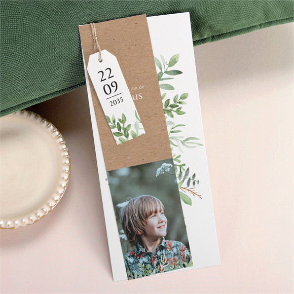 Faire-part communion Illustration végétale réf.N93114