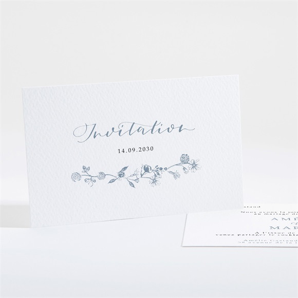 Carton d'invitation mariage Composition végétale réf.N16189