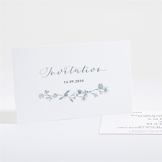 Carton d'invitation mariage composition végétale