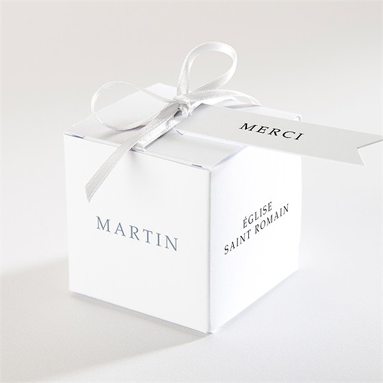 Boîte de dragées mariage composition végétale