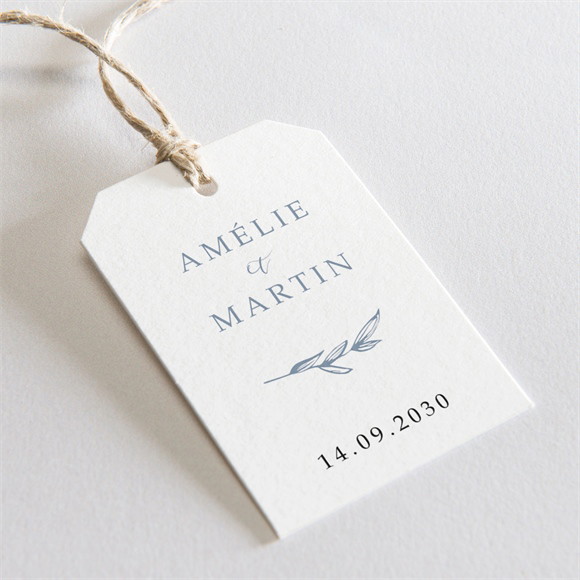 Etiquette mariage Composition végétale réf.N29136