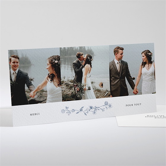 Remerciement mariage composition végétale