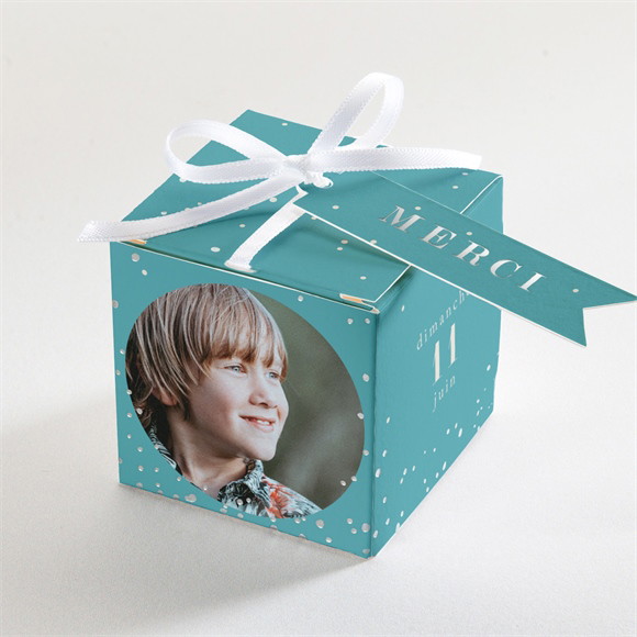 Boîte de dragées communion Tampon étoilé réf.N340259