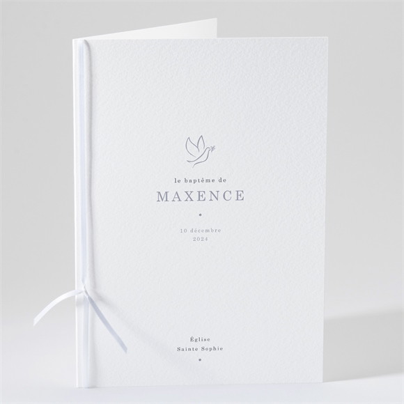 Livret de messe baptême Double photo élégant réf.N491161