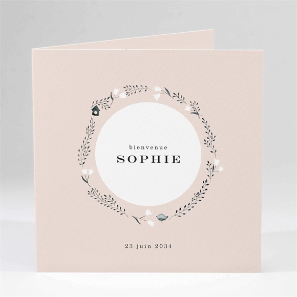 Faire-part naissance Couronne pastel réf.N451147