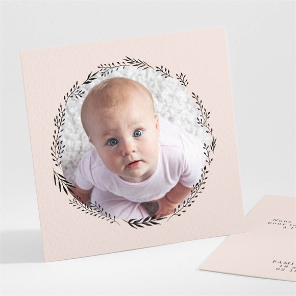 Remerciement naissance Couronne pastel réf.N301167