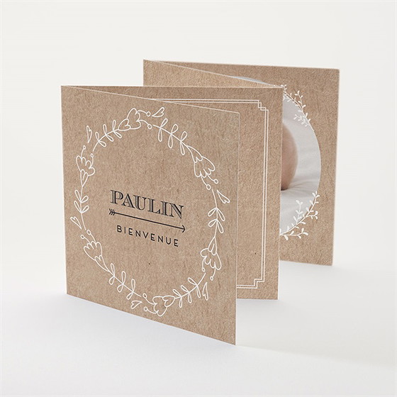Faire-part naissance kraft & co