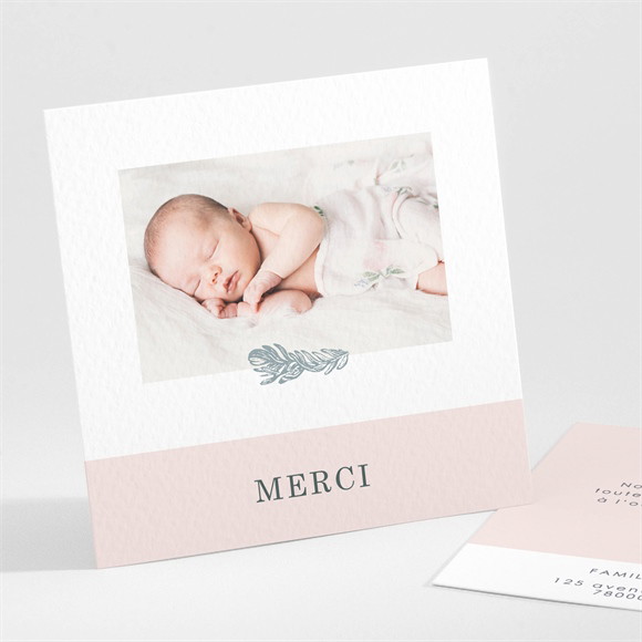 Remerciement naissance Couronne et poudre réf.N301168