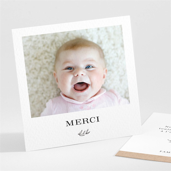 Remerciement naissance Simplicité réf.N301169
