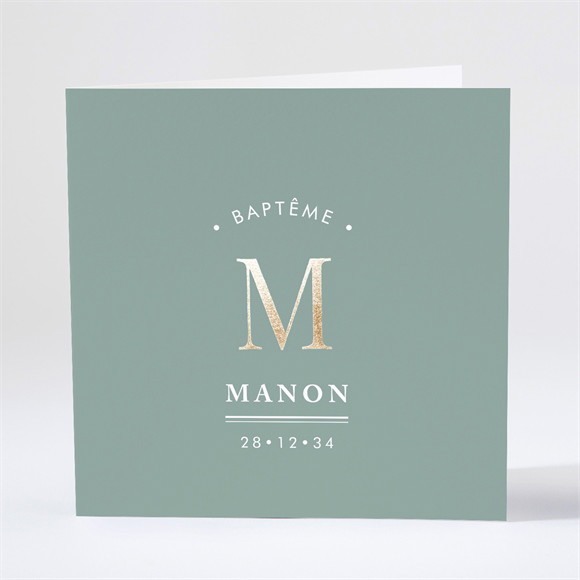 Faire-part de baptême Annonce en or réf.N46122