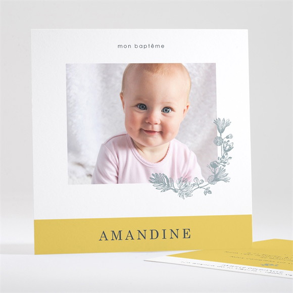 Faire-part de baptême Joli Portrait réf.N35150