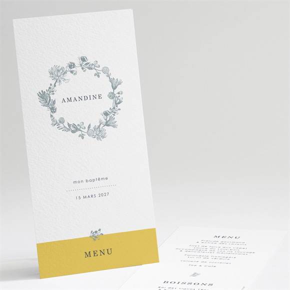 Menu baptême Joli Portrait réf.N221108