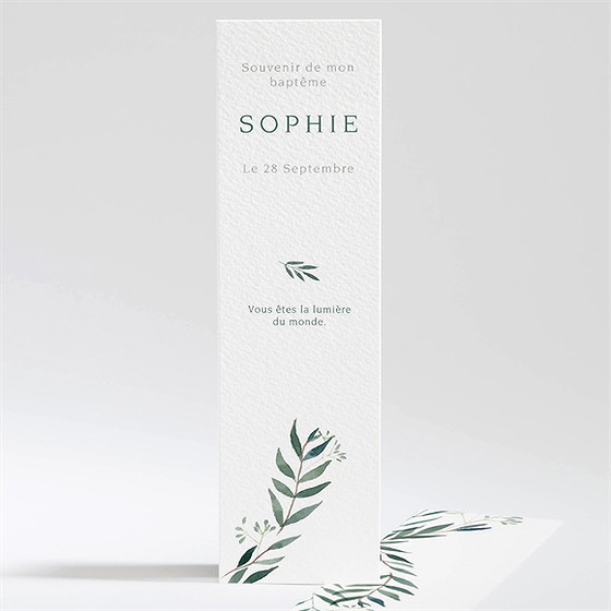 Signet baptême jolie annonce champêtre