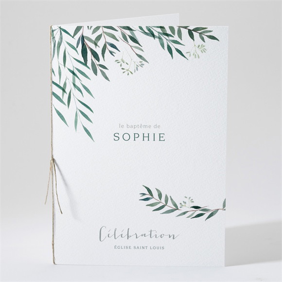 Livret de messe baptême Jolie annonce Champêtre réf.N491164