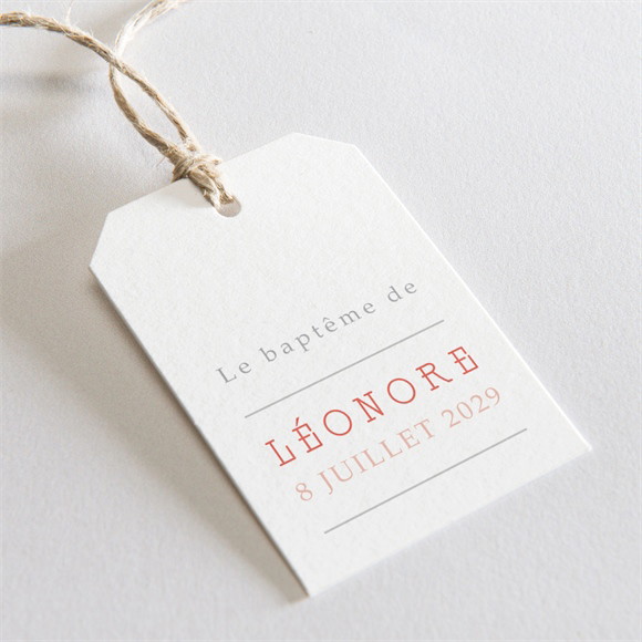 Etiquette baptême Portrait en tourbillon réf.N29138