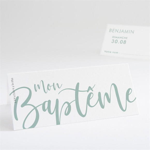 Marque-place baptême Jeu de mots réf.N440739