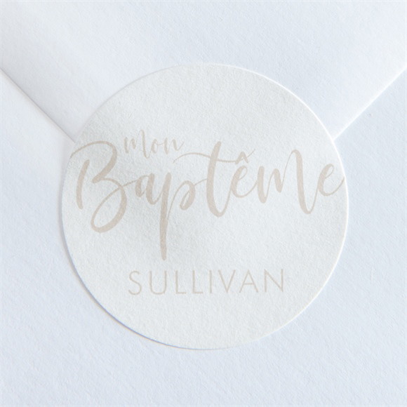 Sticker baptême Lettre de cuivre réf.N36040