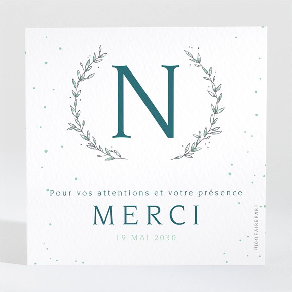 Remerciement naissance Argenté réf.N3001594