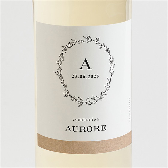 Etiquette de bouteille communion l'évidence