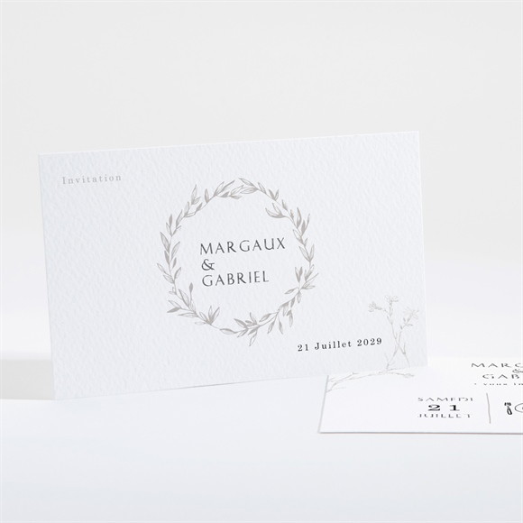 Carton d'invitation mariage Tendre couronne réf.N16191