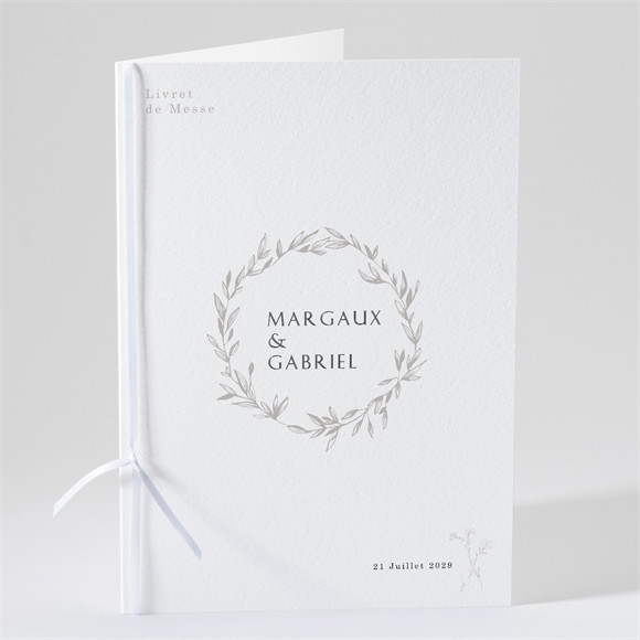Livret de messe mariage Tendre couronne réf.N491171