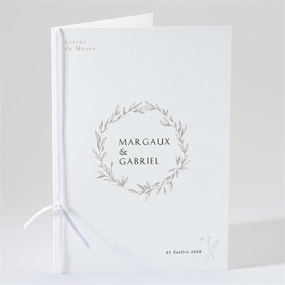 Livret de messe mariage tendre couronne